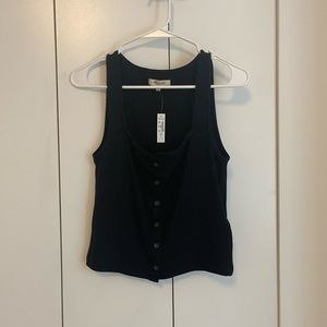 NWT Madewell Ribbed Button Front Cami